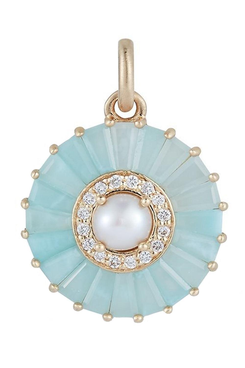 Pearl Diamond Turquiose Emily Charm-YELLOW GOLD-JEWELRYFINE JEWELPENDANT-STORROW