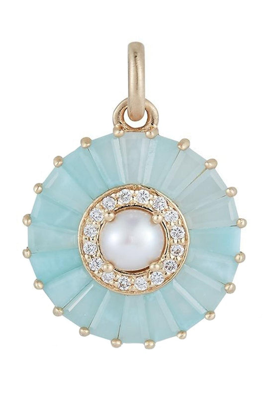 Pearl Diamond Turquiose Emily Charm-YELLOW GOLD-JEWELRYFINE JEWELPENDANT-STORROW