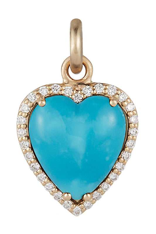 Turquoise Diamond Alana Heart Charm-YELLOW GOLD-JEWELRYFINE JEWELPENDANT-STORROW