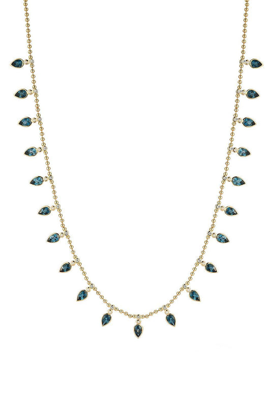London Blue Topaz Pearl Diamond Emma Beaded Collar Necklace-YELLOW GOLD-16-JEWELRYFINE JEWELNECKLACE O-STORROW