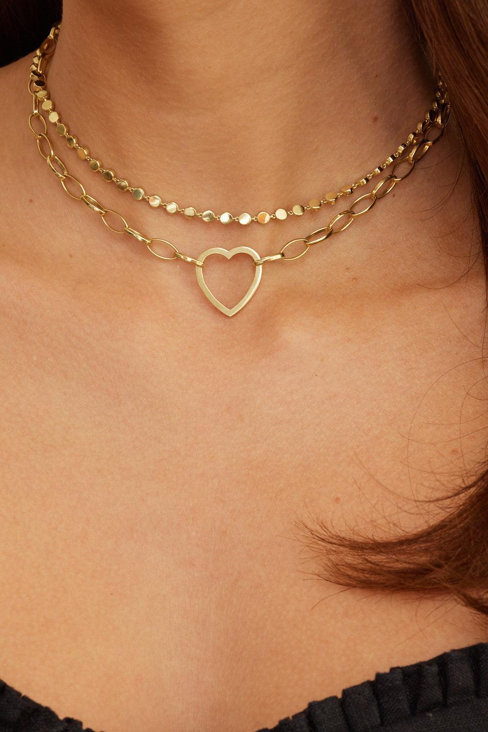 Mini Circle Link Necklace-YELLOW GOLD-15-JEWELRYFINE JEWELNECKLACE O-JENNIFER MEYER