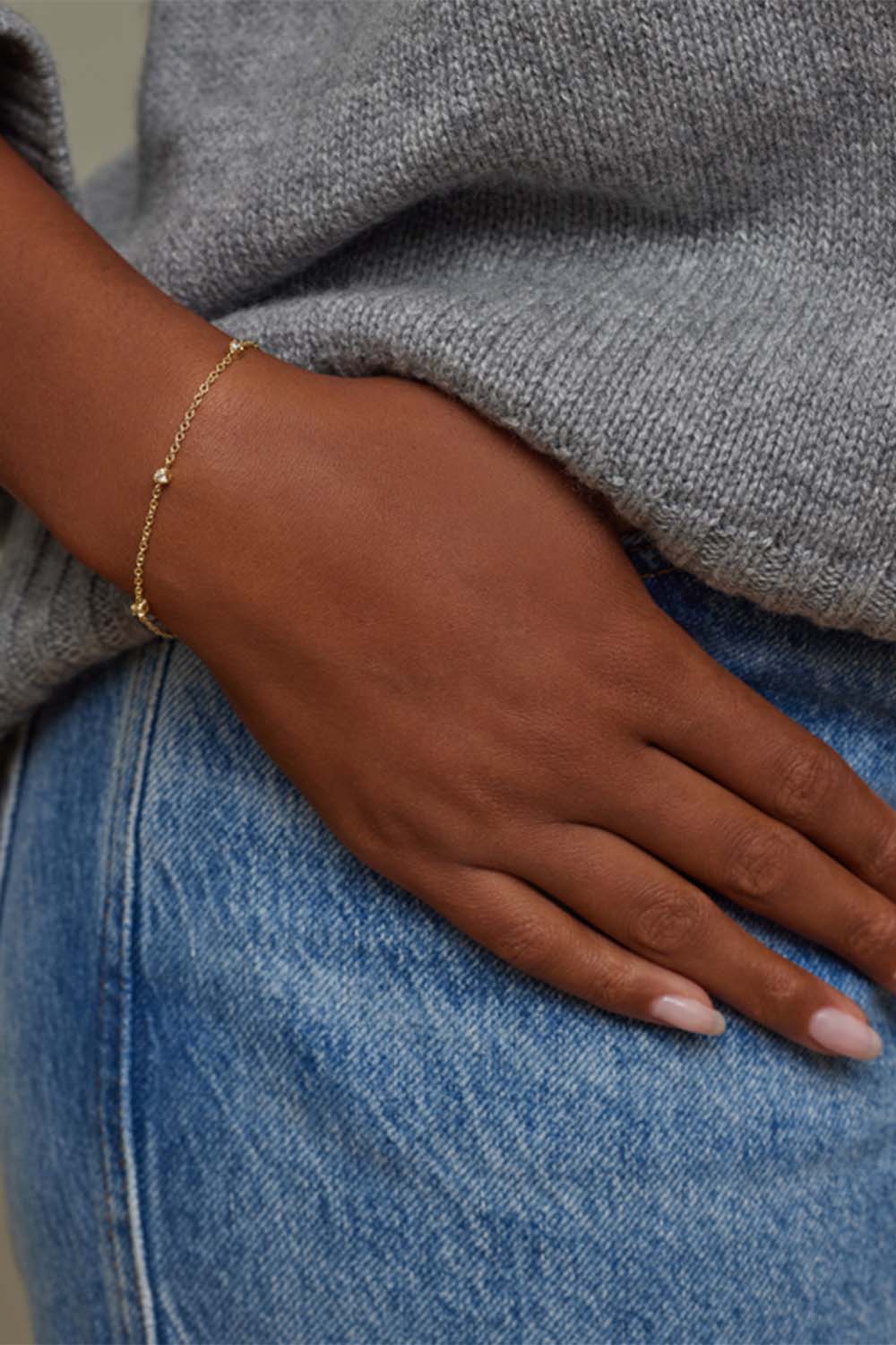 Five Diamond Illusion Bracelet-YELLOW GOLD-JEWELRYFINE JEWELBRACELET O-JENNIFER MEYER