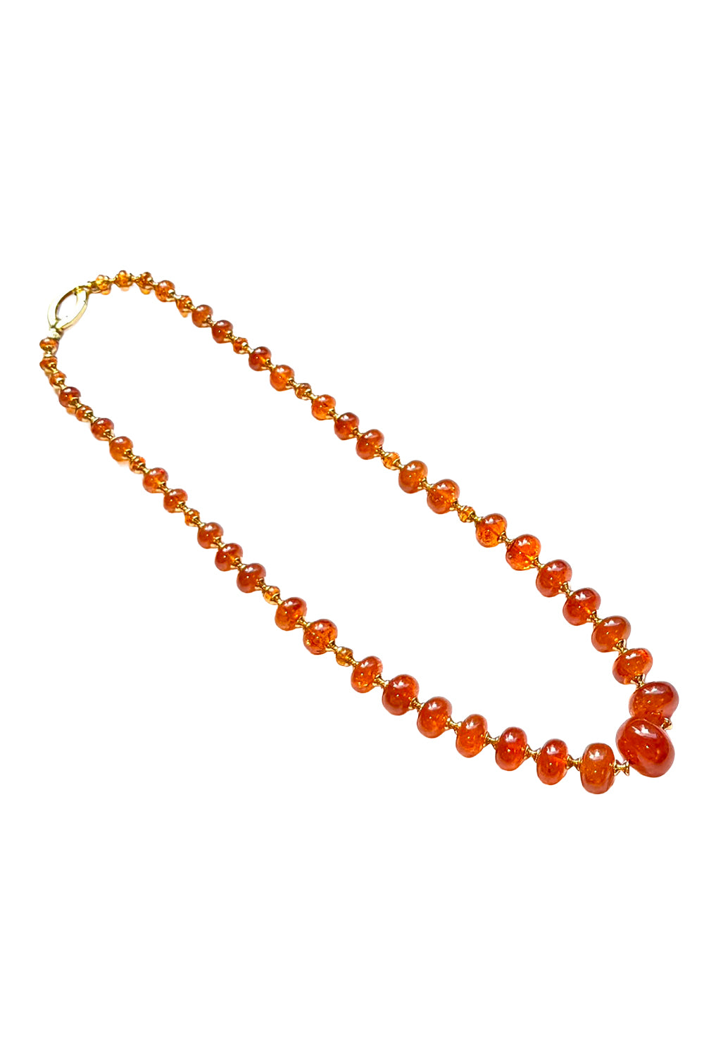 Mandarin Garnet Beaded Necklace