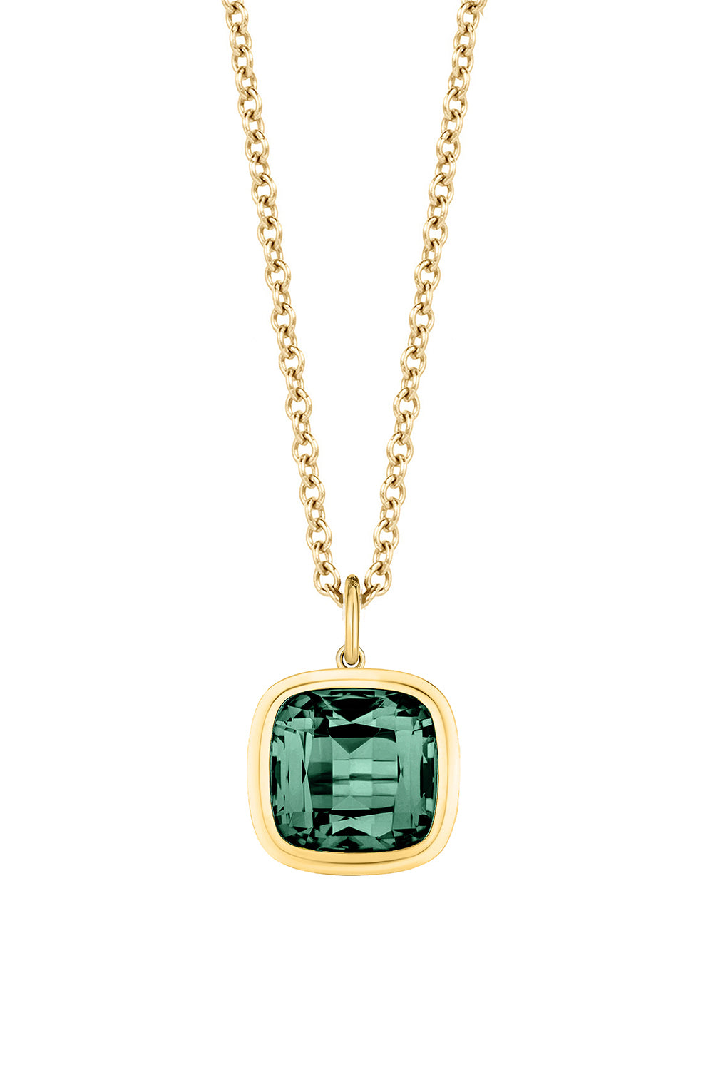 Tourmanline Cushion Pendant G-One Necklace
