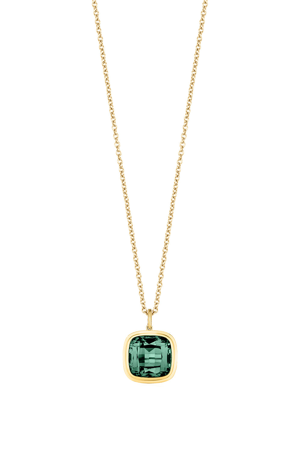 Tourmanline Cushion Pendant G-One Necklace