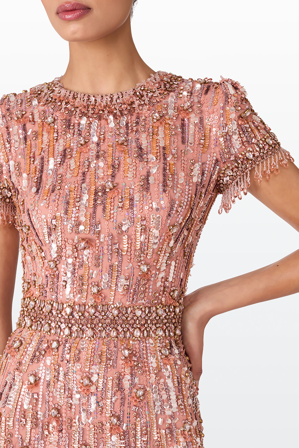 Roxy Embellished Beaded Gown
