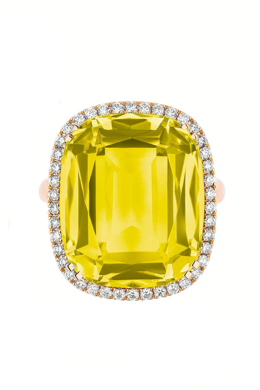 Lemon Quartz Cushion Gossip Ring-YELLOW GOLD-6.75-JEWELRYFINE JEWELRING-GOSHWARA