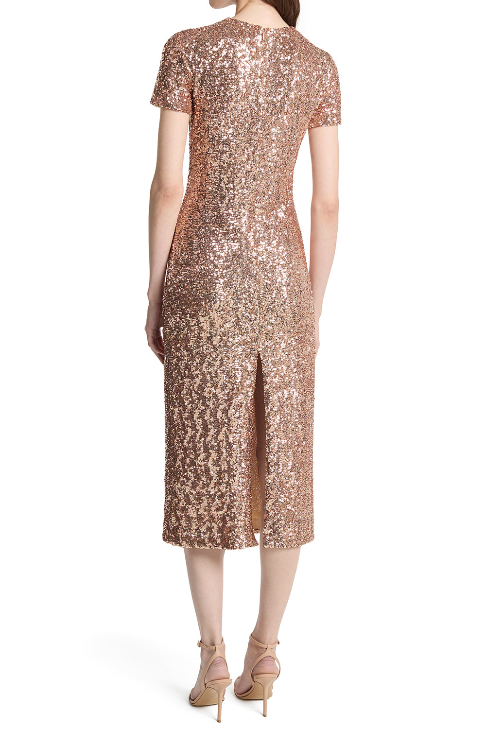  Sequin Column Sheath Dress-BROWN-2-CLOTHINGDRESSCOCKTAIL-MICHAEL KORS COLLECTION 
