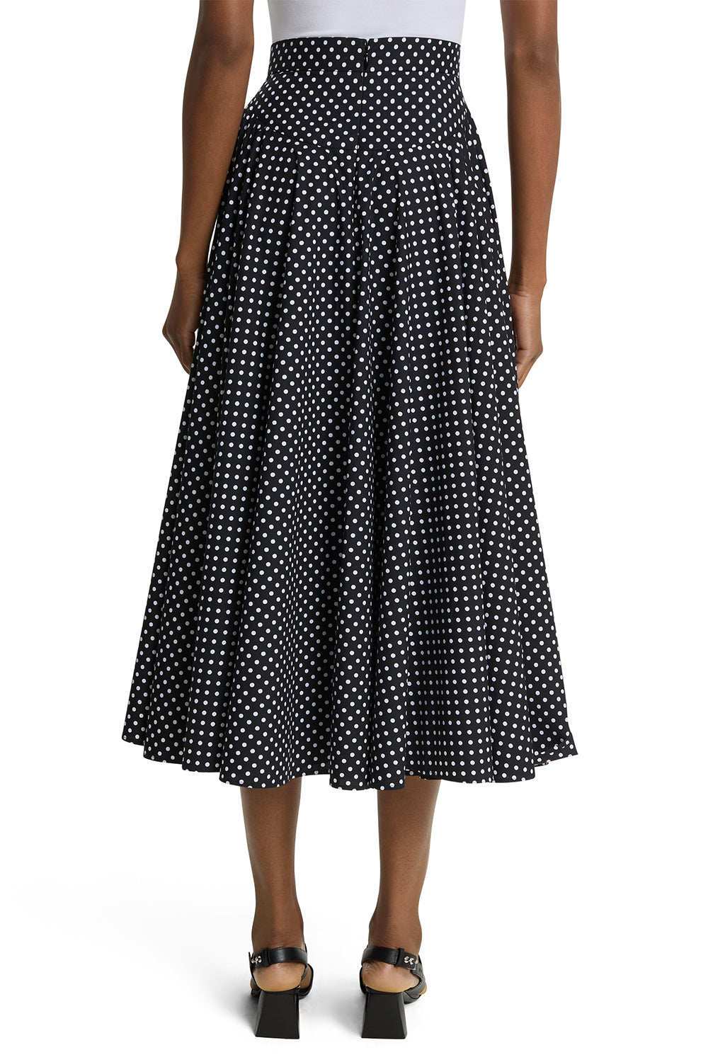 Dance Polka Dot Skirt-BLACK-2-CLOTHINGSKIRTMIDI-MICHAEL KORS COLLECTION