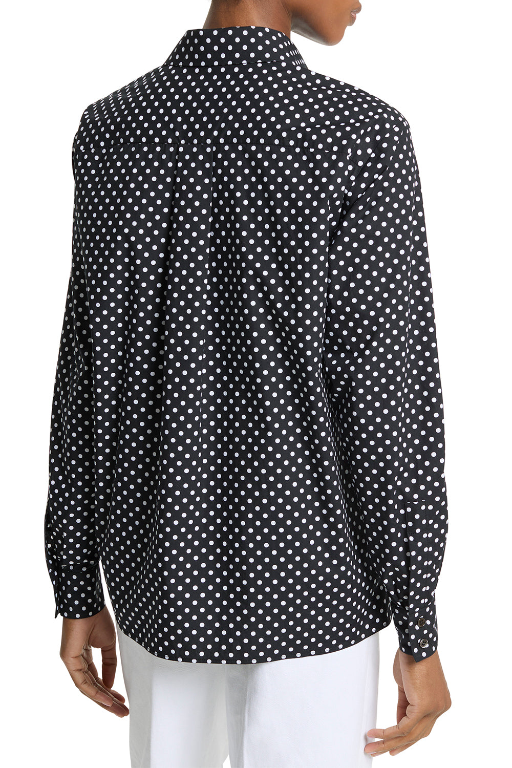 Katia Button Front Shirt-BLACK-2-CLOTHINGTOPBLOUSE-MICHAEL KORS COLLECTION
