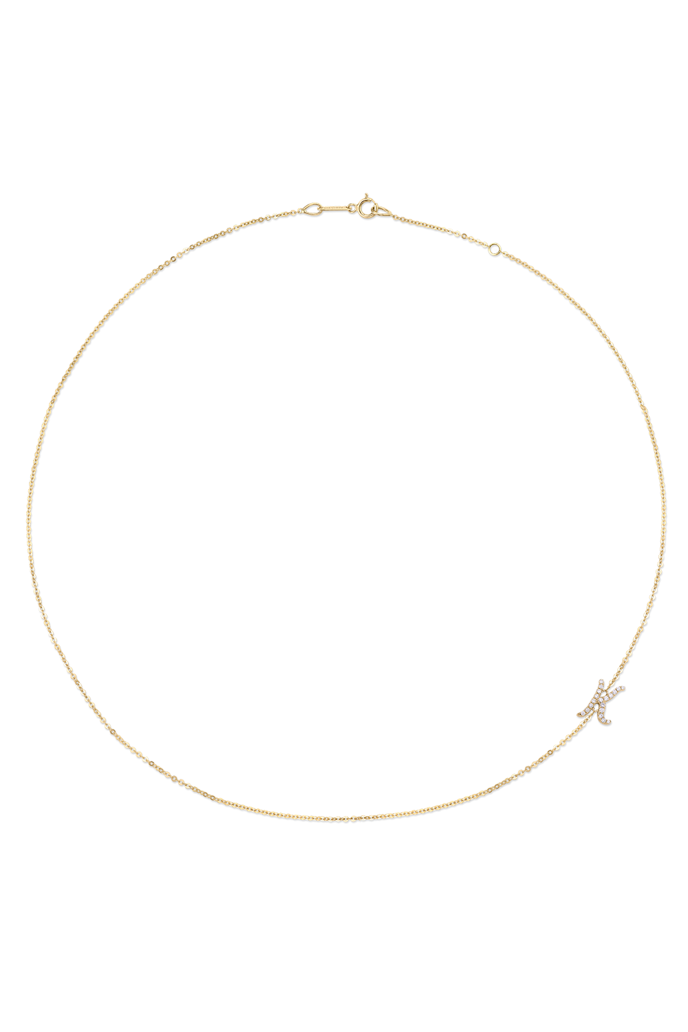 Diamond Double Sided Initial Necklace
