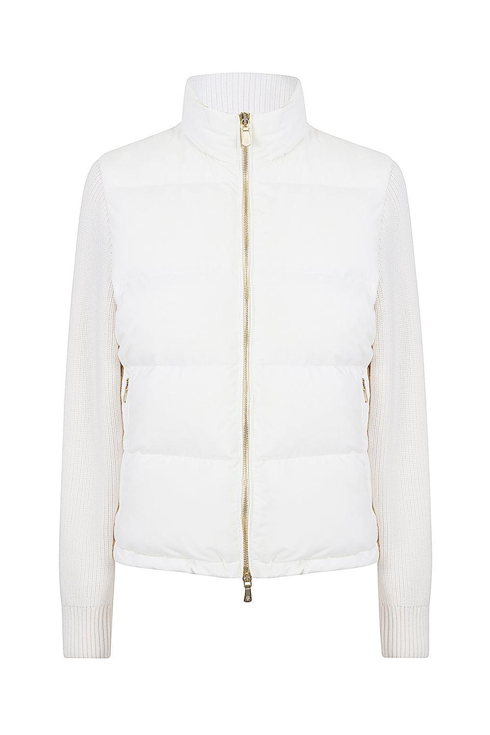 Long Sleeve Zip Vest-WHITE-XS-CLOTHINGJACKETVESTS-ELEVENTY