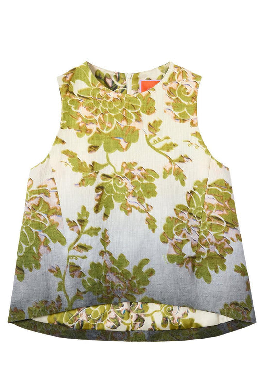 La Scala Top - Oasis Ombré Placée Black-FLORAL-40-CLOTHINGTOPBLOUSE-LA DOUBLEJ
