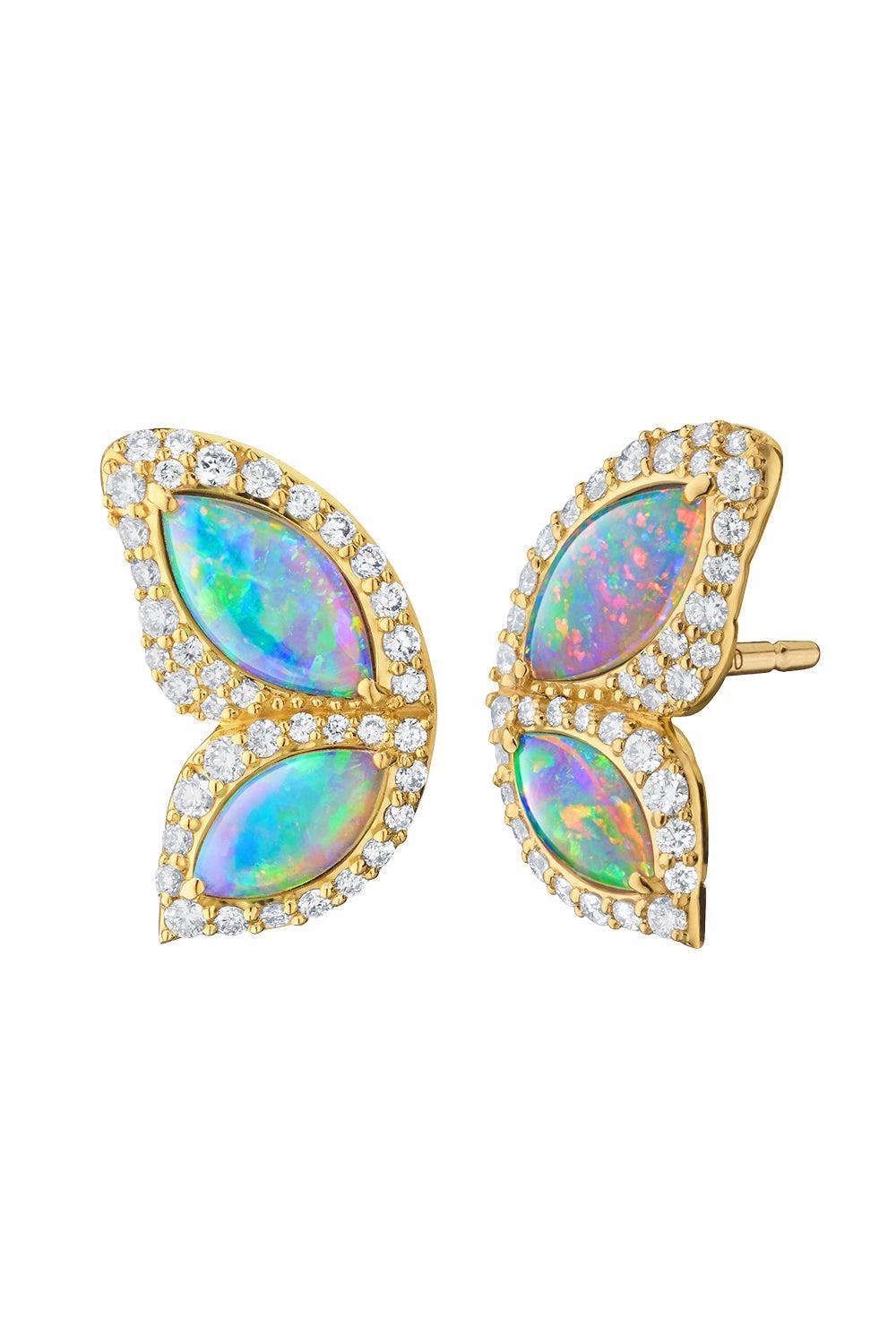 Diamond Carved Crystal Opal Butterfly Earrings-YELLOW GOLD-JEWELRYFINE JEWELEARRING-MONICA RICH KOSANN