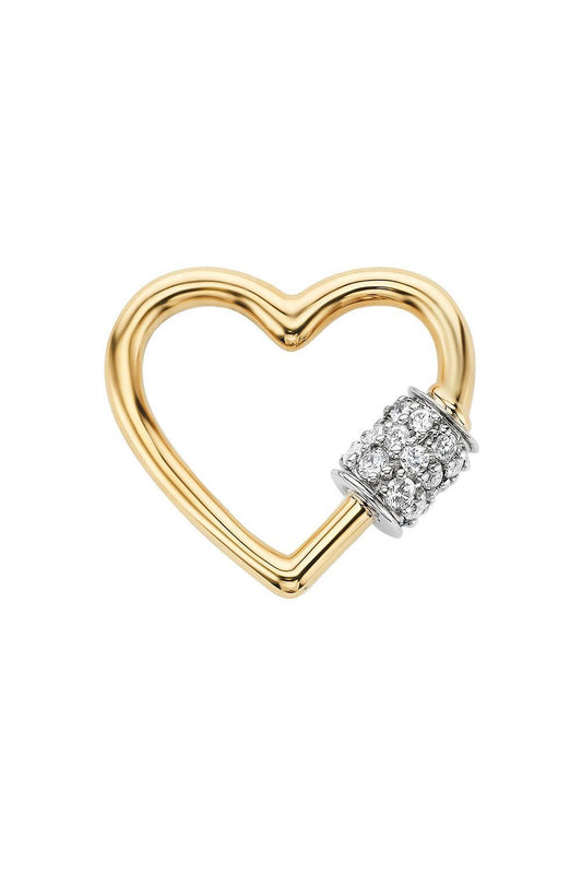 Diamond Stoned Baby Heartlock-YELLOW GOLD-JEWELRYFINE JEWELPENDANT-MARLA AARON