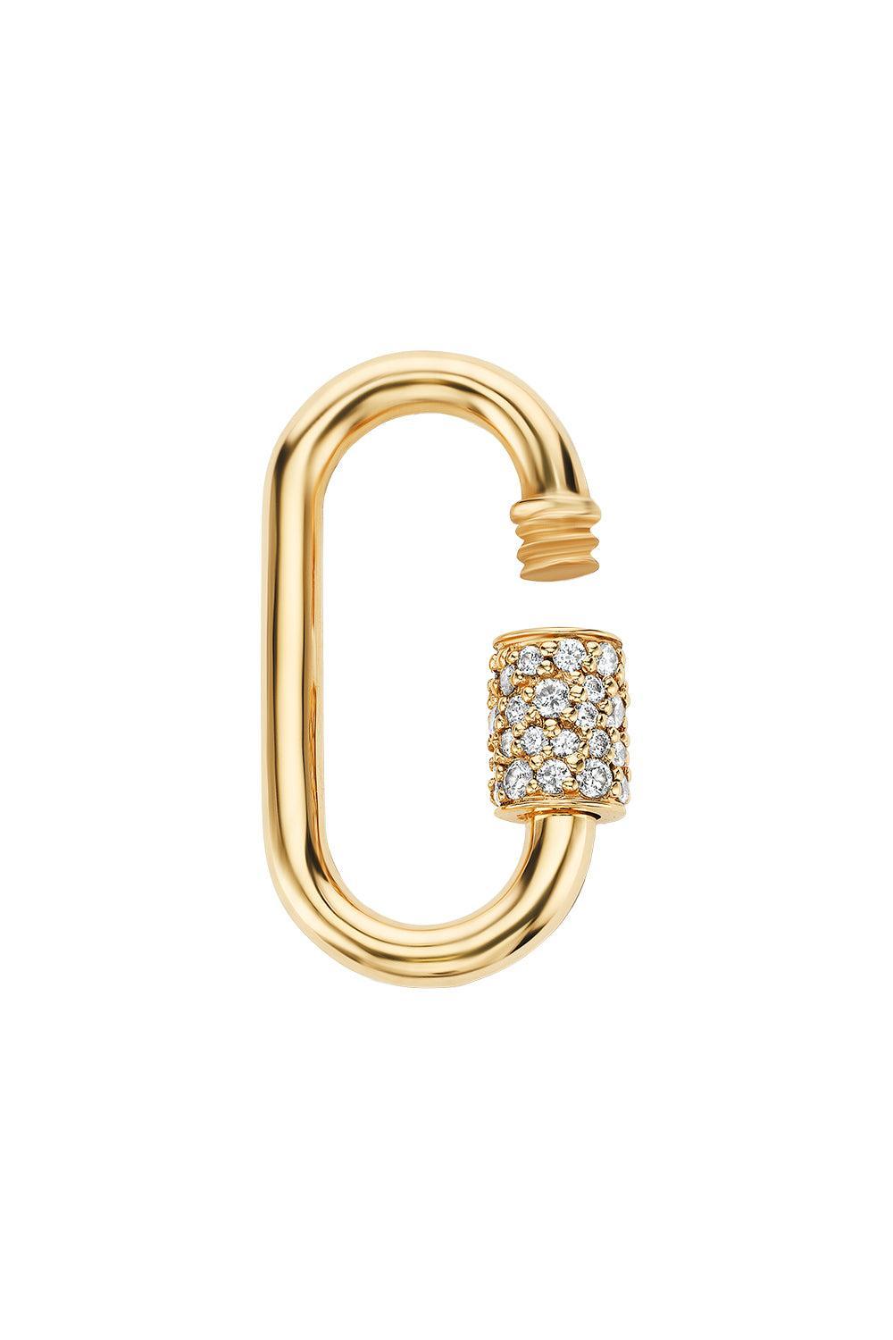 Diamond Stoned Medium Lock-YELLOW GOLD-JEWELRYFINE JEWELPENDANT-MARLA AARON