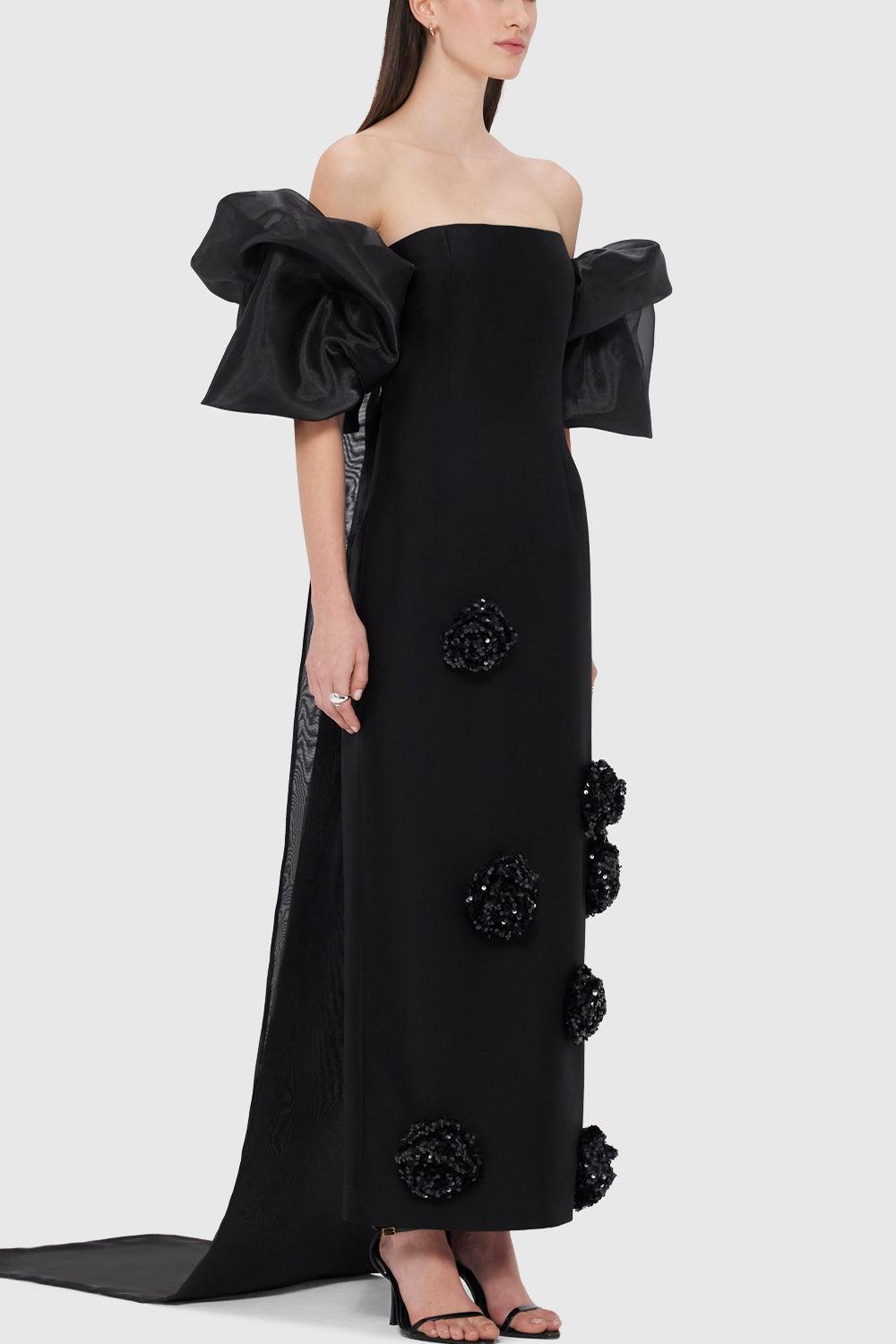 Zayna Dress-EBONY-2-CLOTHINGDRESSCOCKTAIL-LEO LIN