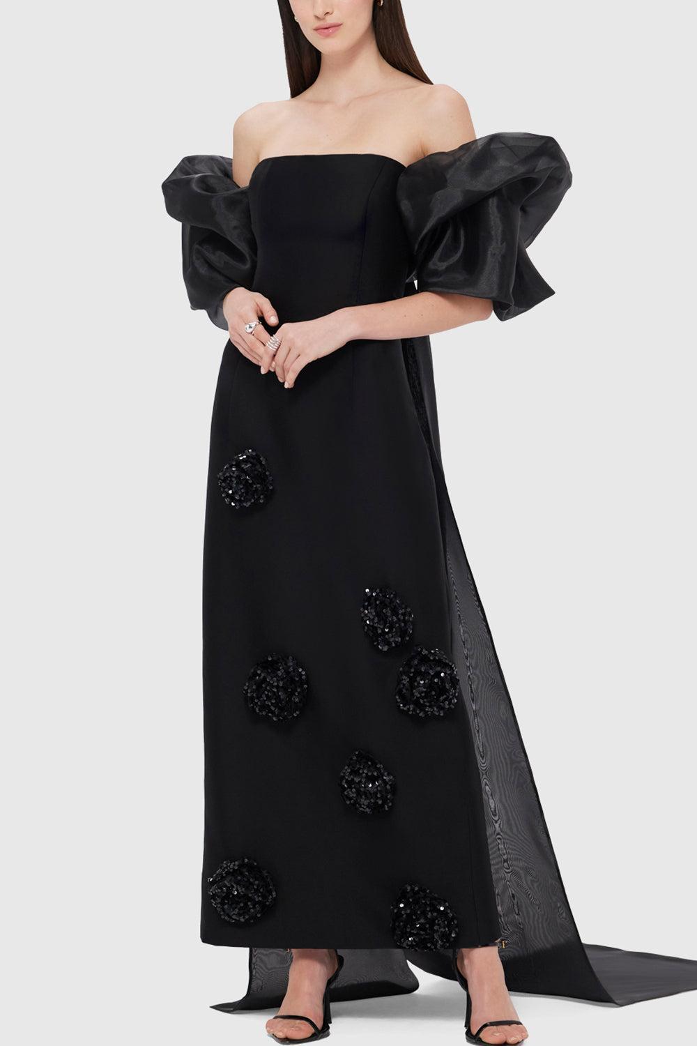Zayna Dress-EBONY-2-CLOTHINGDRESSCOCKTAIL-LEO LIN