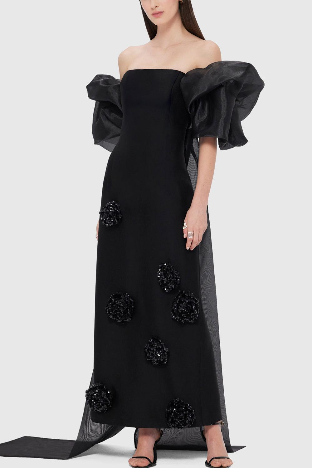 Zayna Dress-EBONY-2-CLOTHINGDRESSCOCKTAIL-LEO LIN