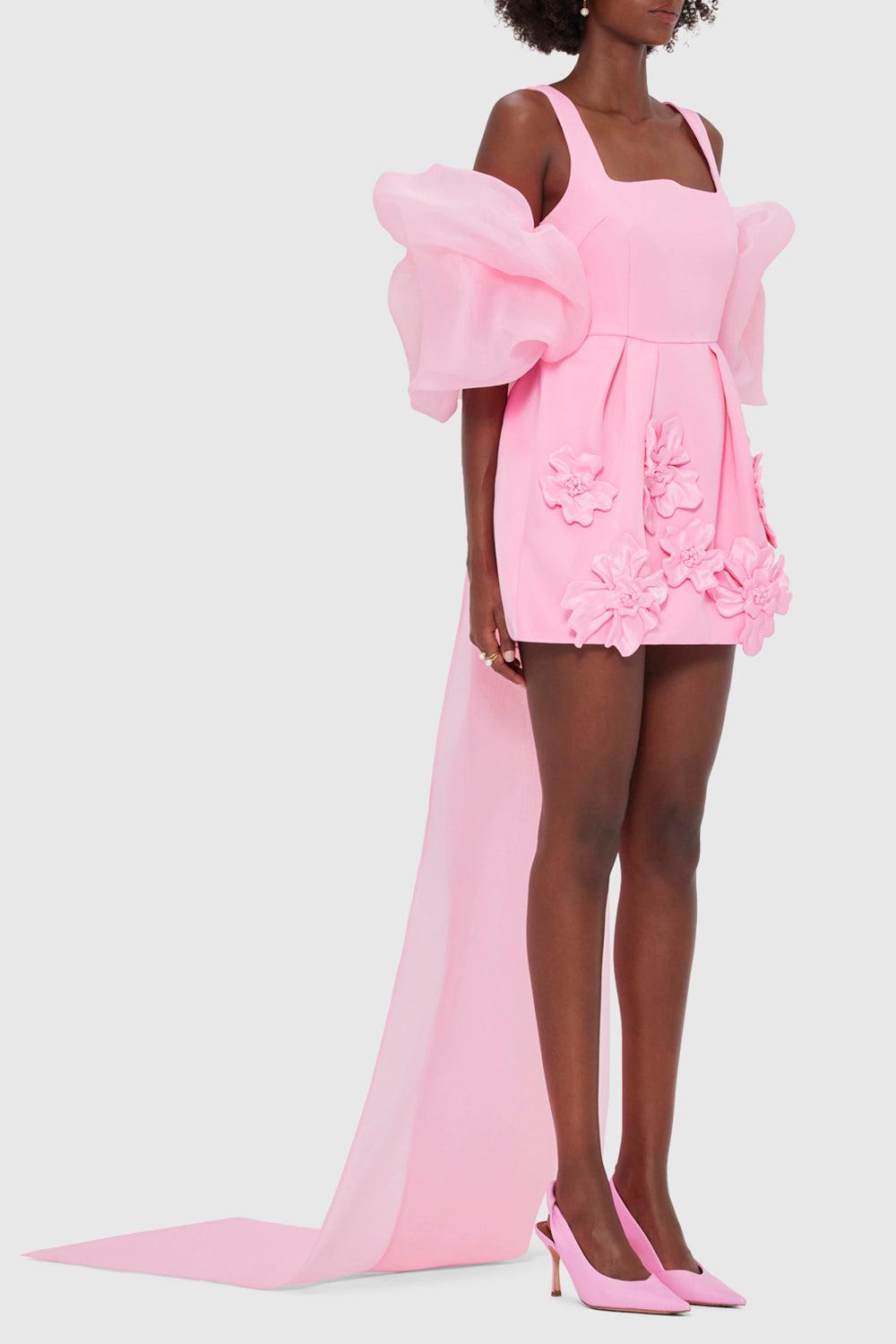 Piper Mini Dress-BBY PINK-2-CLOTHINGDRESSCOCKTAIL-LEO LIN