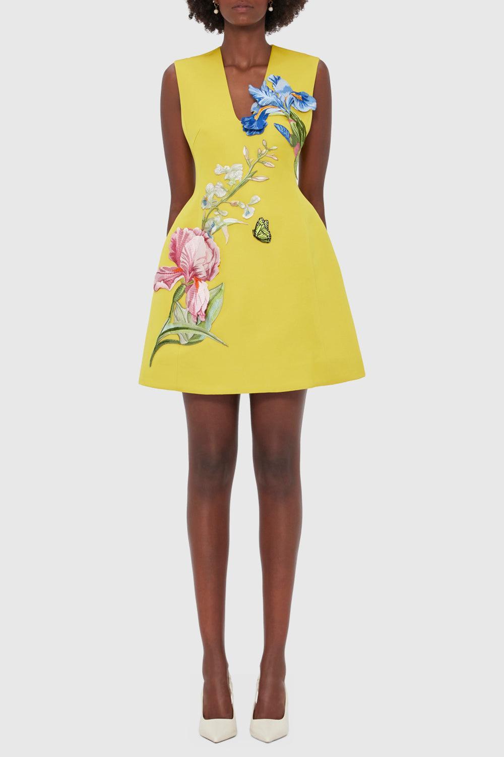 Briana Dress - Mustard-MUSTARD-2-CLOTHINGDRESSCOCKTAIL-LEO LIN