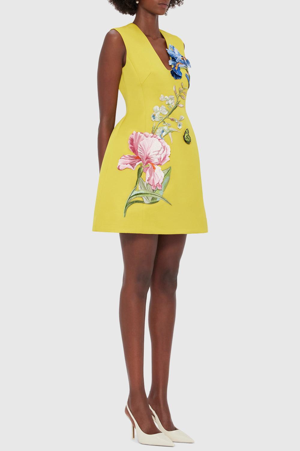 Briana Dress - Mustard-MUSTARD-2-CLOTHINGDRESSCOCKTAIL-LEO LIN