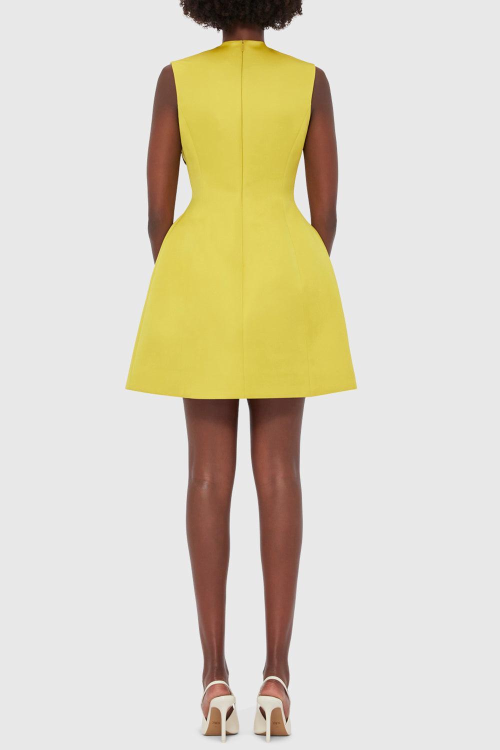 Briana Dress - Mustard-MUSTARD-2-CLOTHINGDRESSCOCKTAIL-LEO LIN