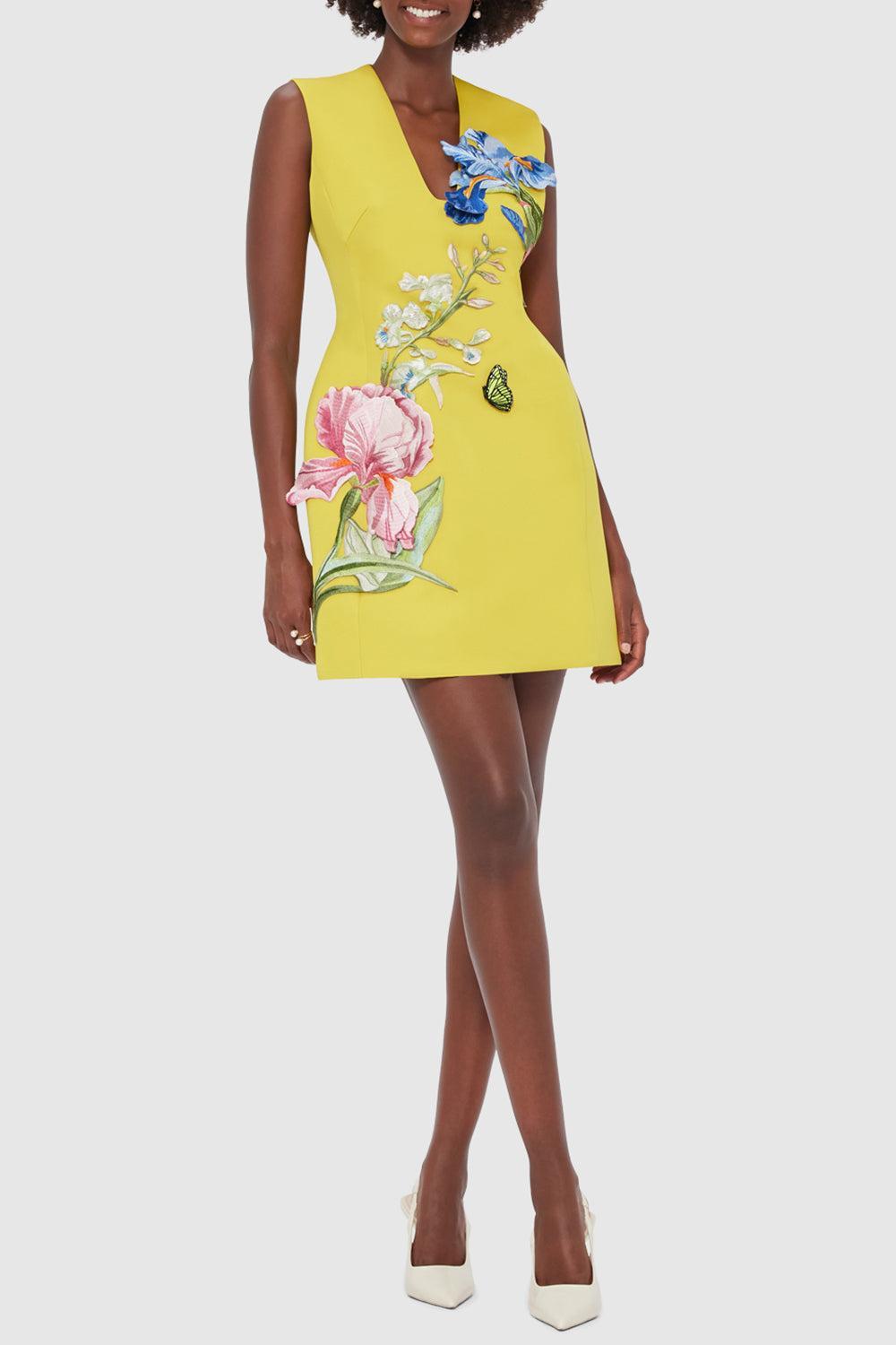 Briana Dress - Mustard-MUSTARD-2-CLOTHINGDRESSCOCKTAIL-LEO LIN