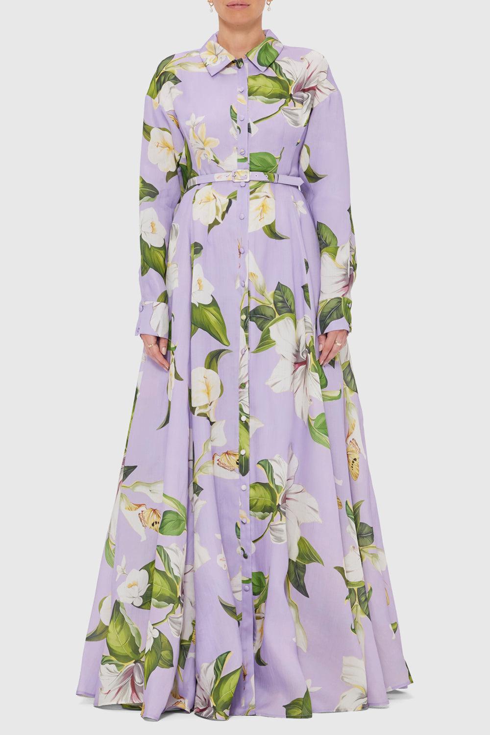 Josephine Gown - Lilac-LILAC-4-CLOTHINGDRESSGOWN-LEO LIN