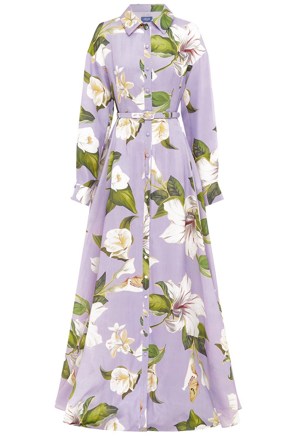 Josephine Gown - Lilac-LILAC-4-CLOTHINGDRESSGOWN-LEO LIN