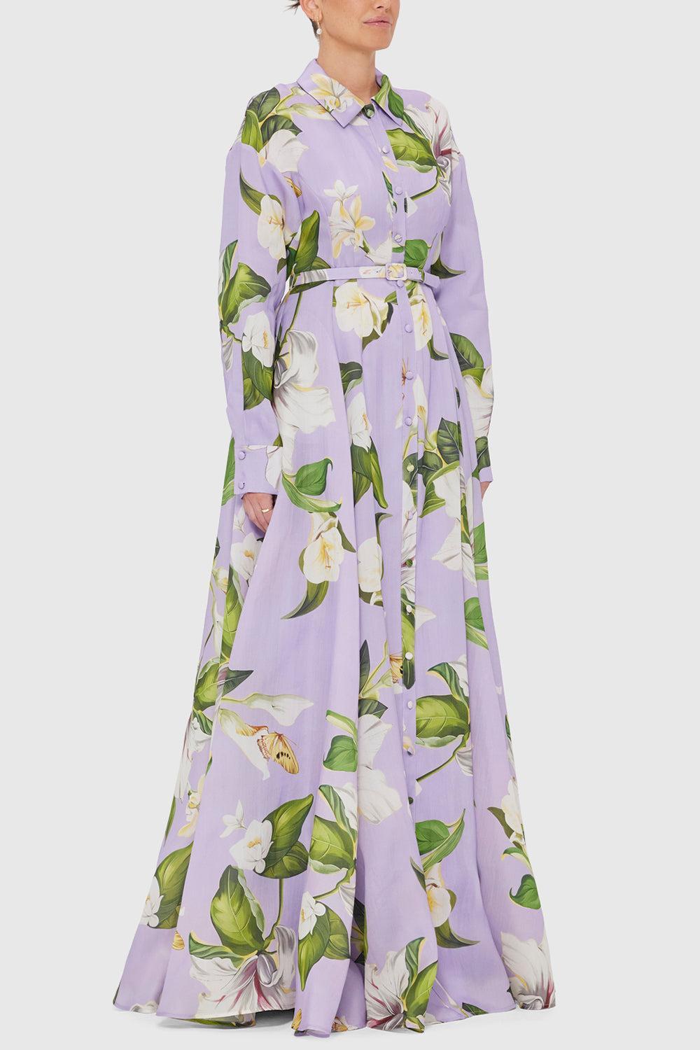 Josephine Gown - Lilac-LILAC-4-CLOTHINGDRESSGOWN-LEO LIN