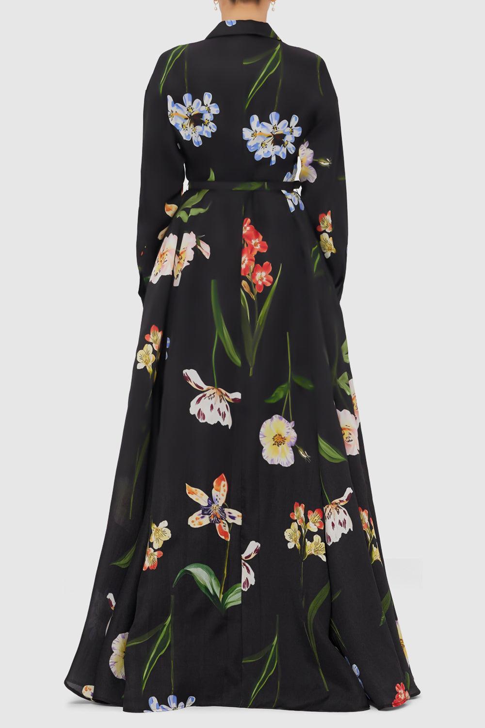 Josephine Gown - Ebony-EBONY-4-CLOTHINGDRESSGOWN-LEO LIN