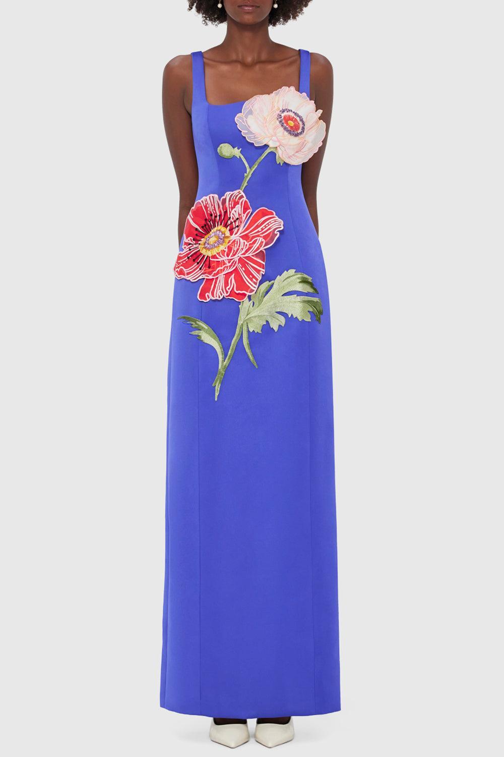 Adelina Maxi Dress-LAPIS-4-CLOTHINGDRESSCASUAL-LEO LIN