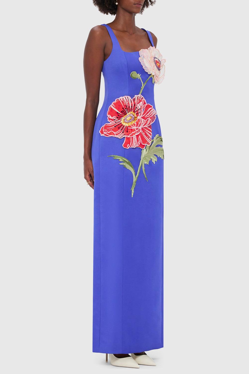 Adelina Maxi Dress-LAPIS-4-CLOTHINGDRESSCASUAL-LEO LIN