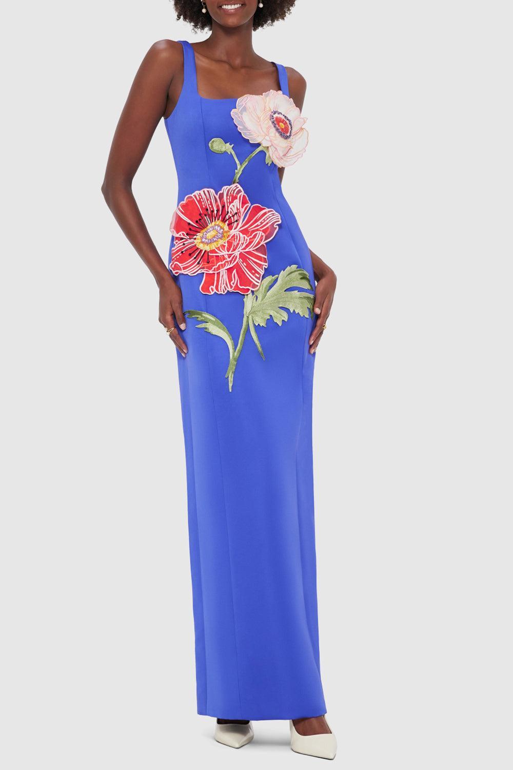 Adelina Maxi Dress-LAPIS-4-CLOTHINGDRESSCASUAL-LEO LIN