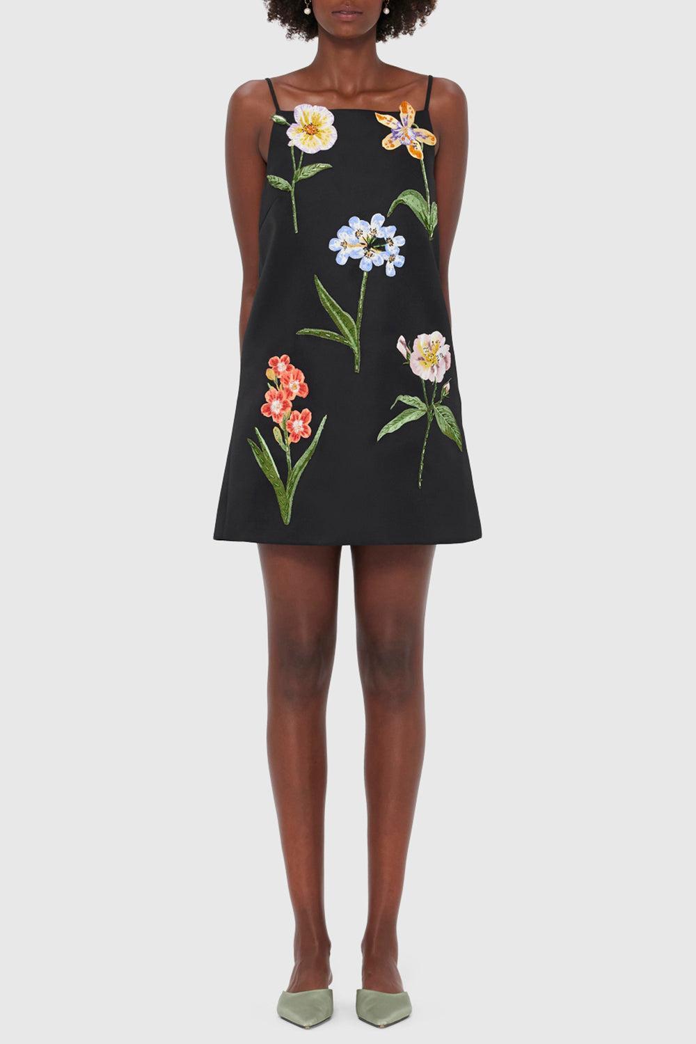 Leia Mini Dress-EBONY-2-CLOTHINGDRESSCOCKTAIL-LEO LIN