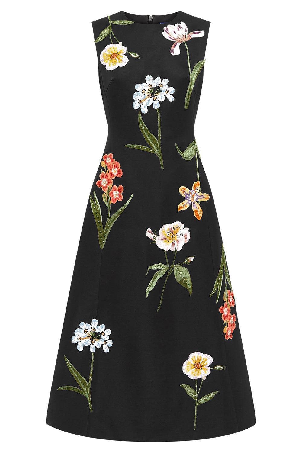 Cleo Midi Dress-EBONY-2-CLOTHINGDRESSCASUAL-LEO LIN