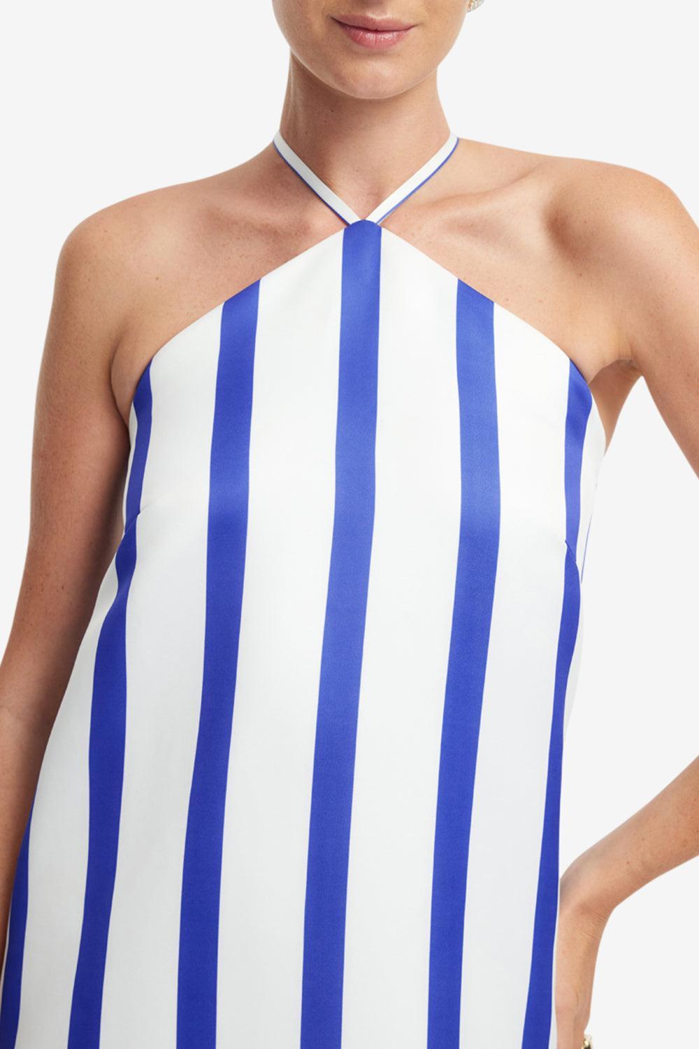 Suzy Mini Dress-NAVY/WHITE-2-CLOTHINGDRESSCOCKTAIL-LEO LIN