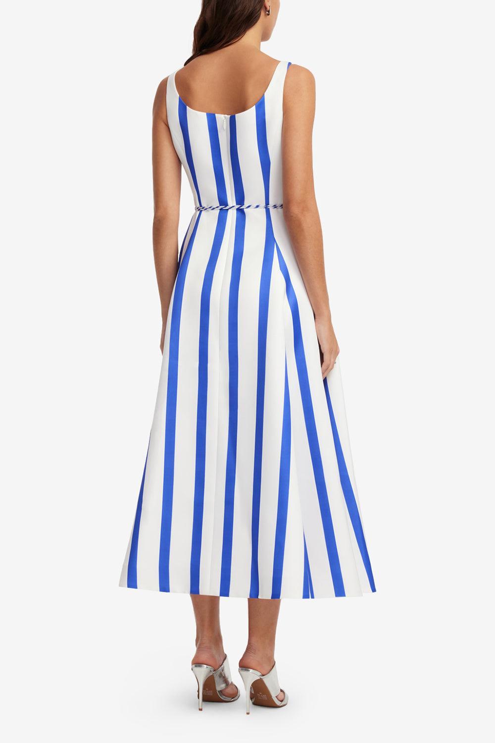Serafina Maxi Dress-NAVY/WHITE-2-CLOTHINGDRESSCASUAL-LEO LIN