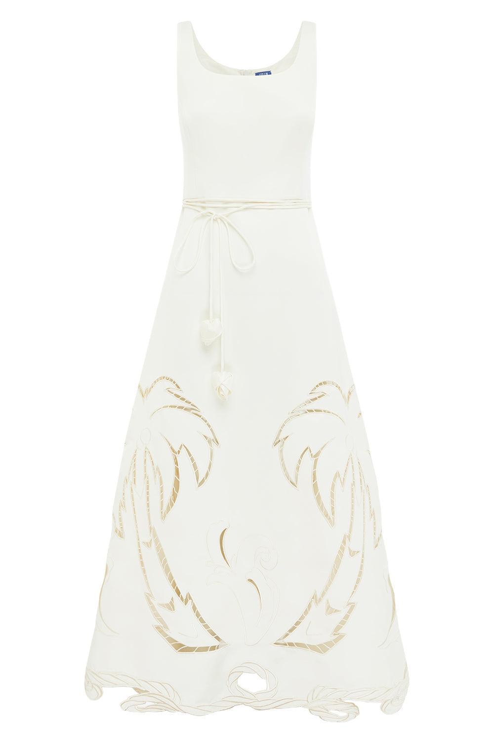Serafina Applique Maxi Dress-VANILLA-2-CLOTHINGDRESSCASUAL-LEO LIN