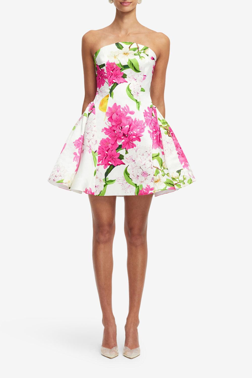 Reese Bustier Mini Dress-FLRLPEAR-2-CLOTHINGDRESSCOCKTAIL-LEO LIN