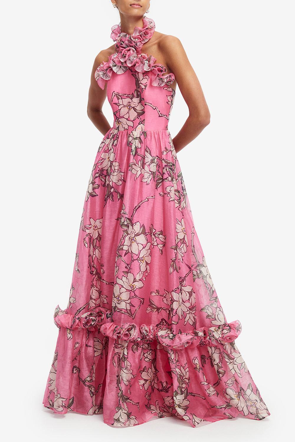 Isabelle Maxi Dress-PINK-2-CLOTHINGDRESSCOCKTAIL-LEO LIN