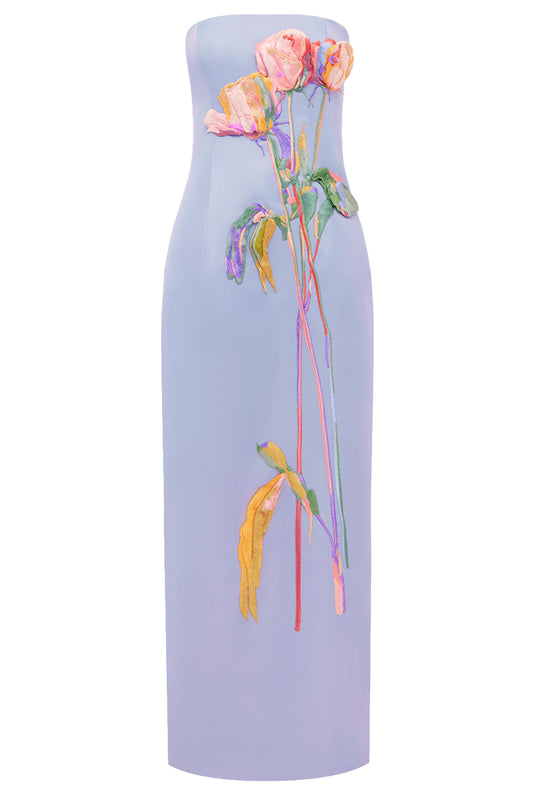Rayna Embroidered Bustier Maxi Dress