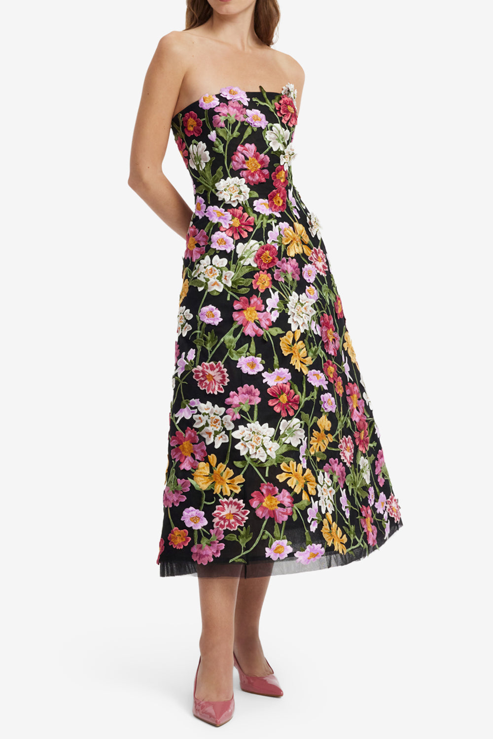 Florentina Embroidered Midi Dress