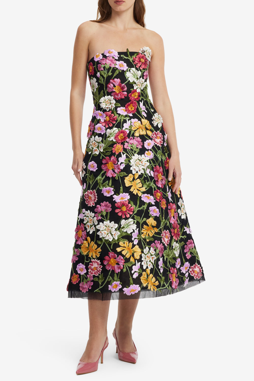 Florentina Embroidered Midi Dress