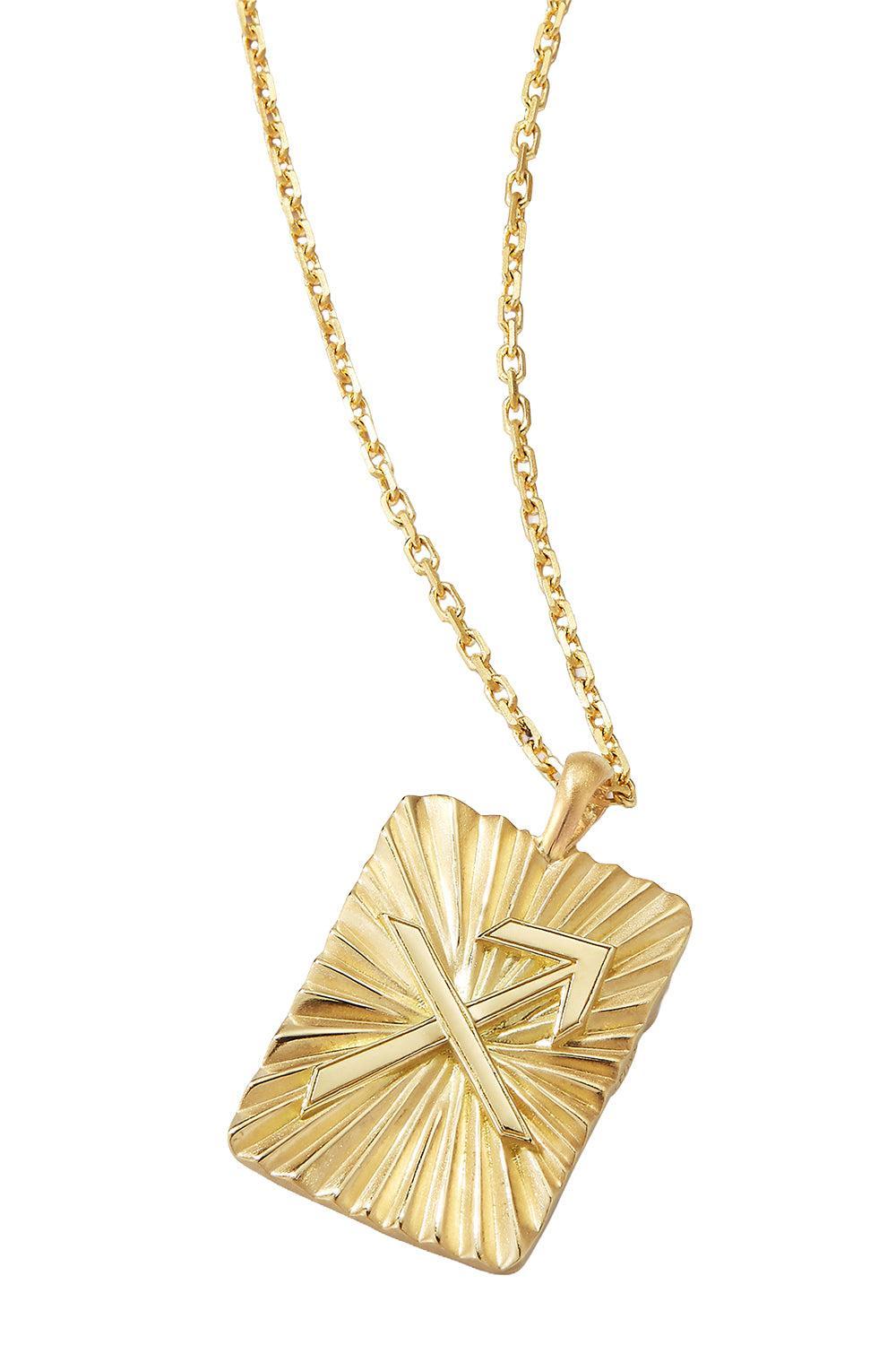 Diamond Sagittarius Pendant Necklace-YELLOW GOLD-JEWELRYFINE JEWELNECKLACE O-DAVID WEBB