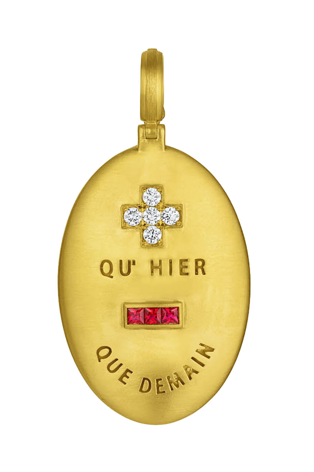 Ruby Diamond Love Token Pendant