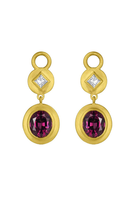 Spinel Diamond Gemstone Ear Charms