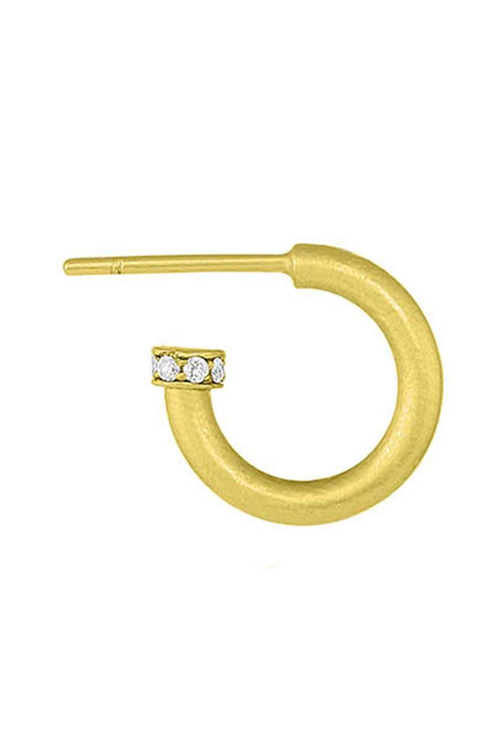 Amani Diamond Mini Hoop Earrings-YELLOW GOLD-JEWELRYFINE JEWELEARRING-LEIGH MAXWELL