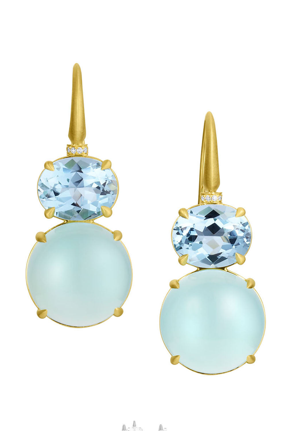 Aquamarine Opal Double Bijou Earrings